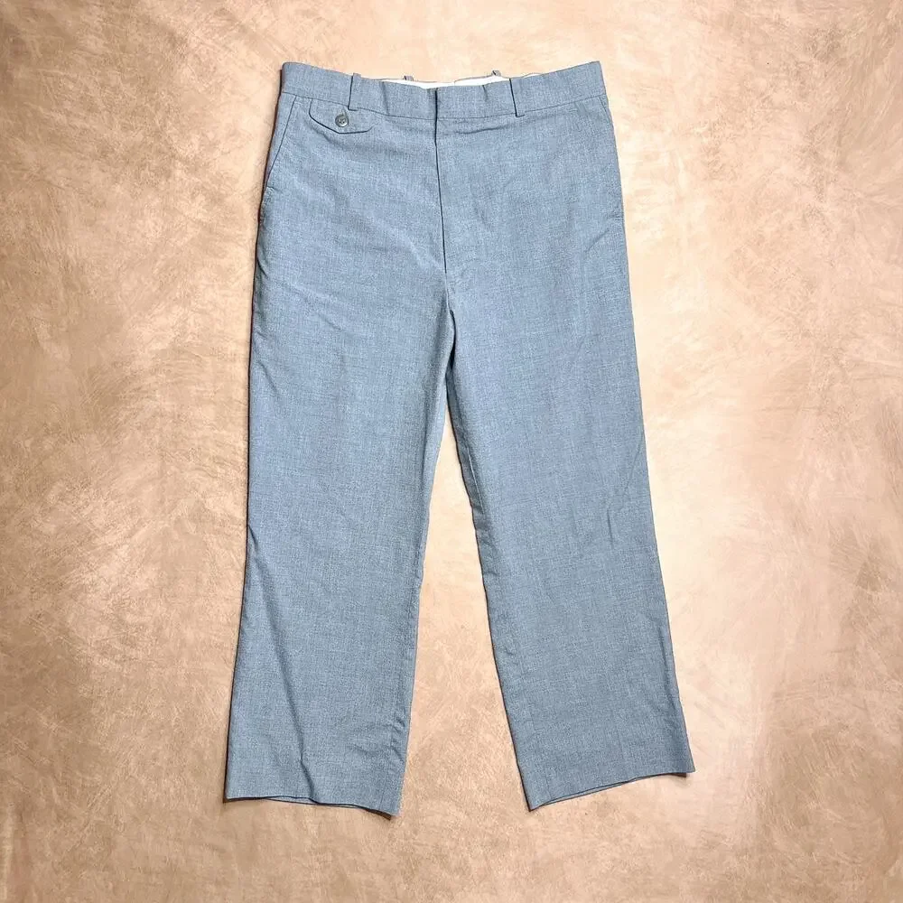 Vintage 80s Levi Strauss & Co. Trousers Pants Blue Straight Leg Retro Formal